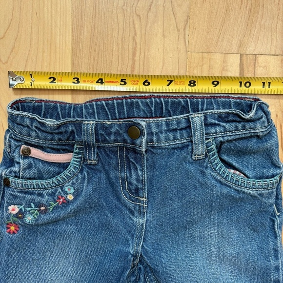 Vintage Hanna Andersson Embroidered Floral Adjustable Waist Jeans size 120 - Picture 10 of 10